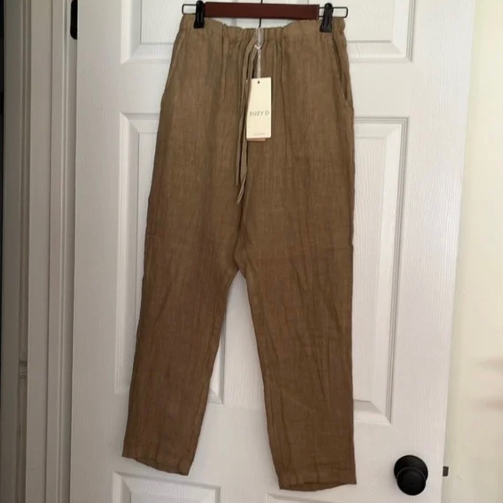 NWT SUZY D LINEN PANTS SUZY D LONDON